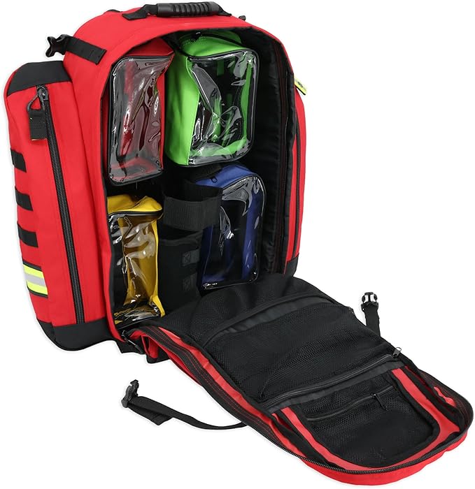 Lightning X TacMed ALS Oxygen Trauma Backpack w/Modular Pouch System - RED