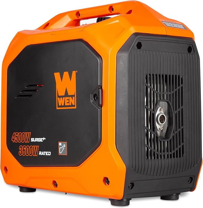 WEN 4500-Watt Inverter Generator, RV-Ready, Quiet, Portable, Gasoline powered and Lightweight with Fuel Shut Off (56432i)