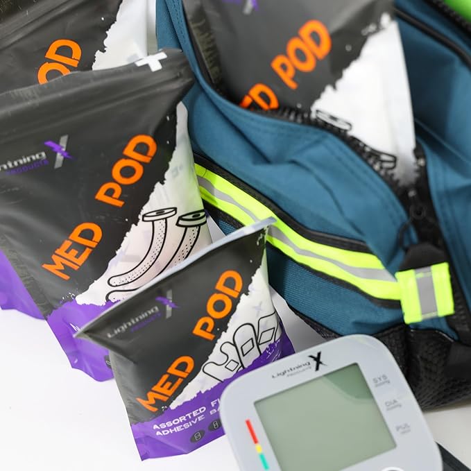Lightning X Premium Stocked Modular EMS/EMT Trauma First Aid Responder Medical Bag + Kit