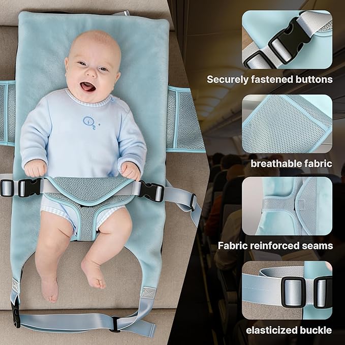 Toddler Airplane Bed, 1-12 Months Old Baby Travel Essentials for Flying, Portable Baby Airplane Bed for Flight, Suitable for Airplanes ﻿ | toddler airplane bed