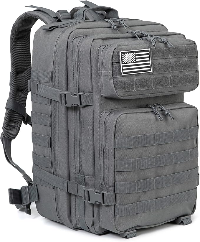 QT&QY 45L Military Tactical Backpacks Molle Army Assault Pack 3 Day Bug Out Bag Hiking Treeking Rucksack…