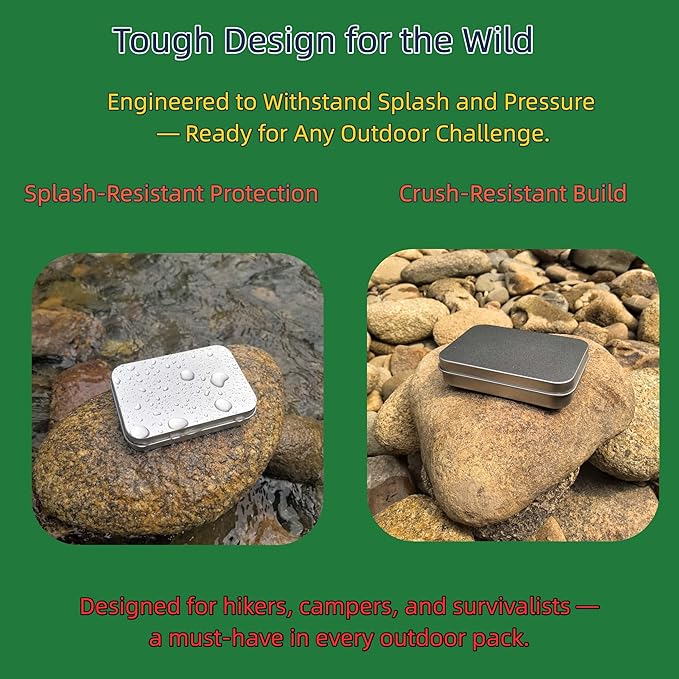 Mini Survival Fishing Kit–Compact Emergency Gear for Camping,Hiking,Bushcraft,Backpacking Small Tackle Box with Hooks,Line,Tools