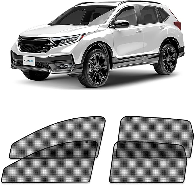 CLIM ART Magnetic Car Window Shades for Honda CR-V (CRV) 2017-2022 – Custom-Fit Sun Blocker Curtains, Side Window Covers, Essential Car Accessories for Camping, Baby, and Privacy Protection - MS0221