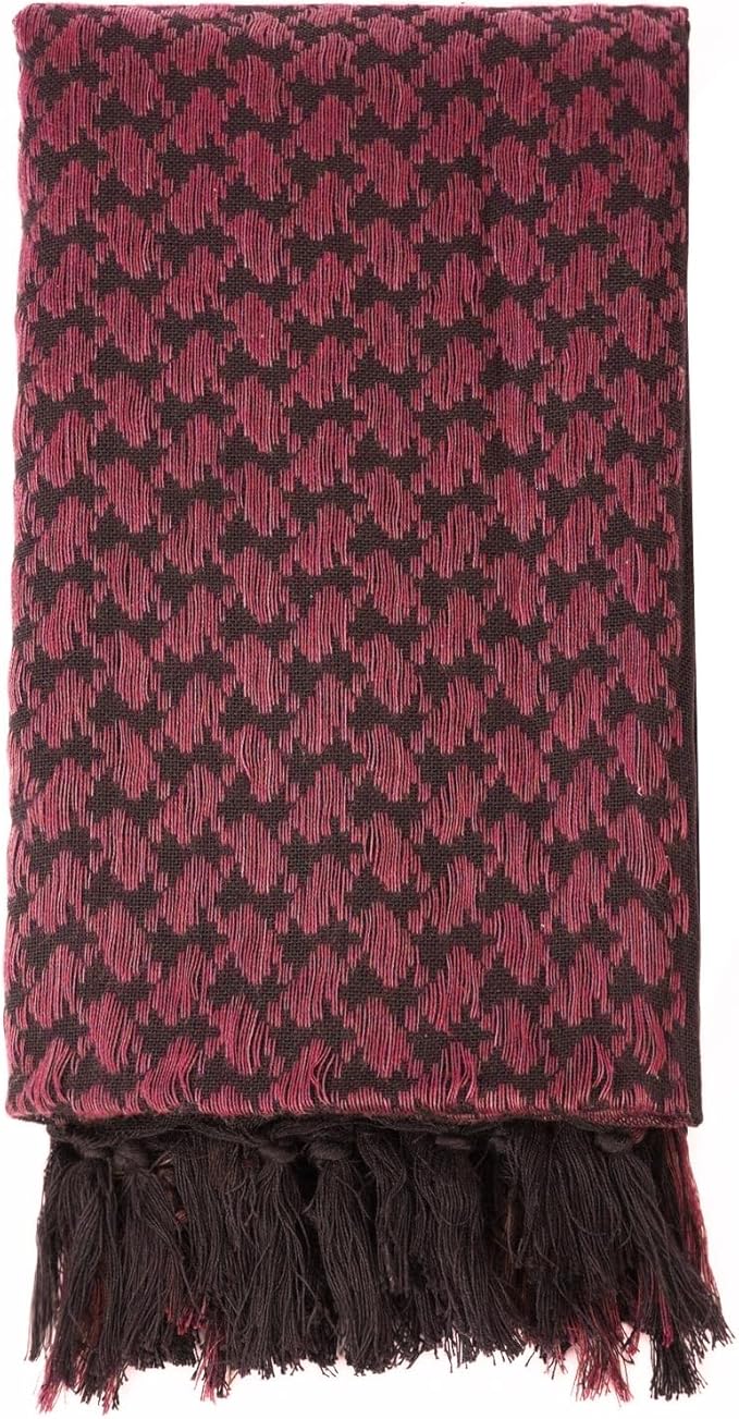 Explore Land Cotton Shemagh Keffiyeh Tactical Desert Scarf Neck Head Wrap with Tassel for Men Women