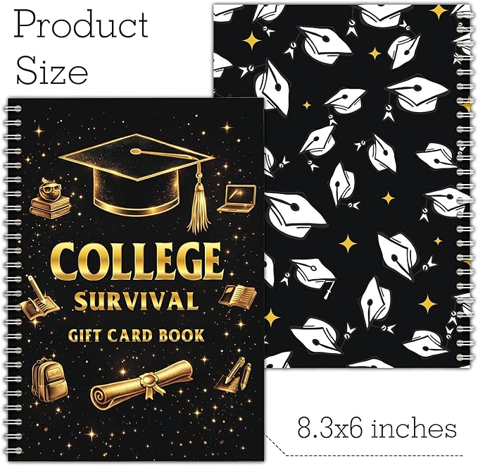 College survival gift card book - Graduation College Gift Card Book 2026 open when envelopes fo Graduation college student – Graduation Gifts for High School Survival Gifts Card Booklet Holder Book