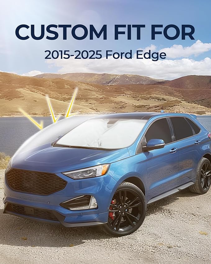 for Ford Edge 2015-2025 Car Window Shades, 8pcs Privacy Sun Shade Set for Front Windshield Side and Rear Windows, Full Window Covers Keeps Vehicle Cool for Camping Napping