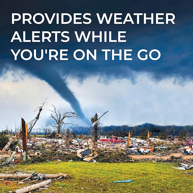 Midland ER210 NOAA Emergency Weather Radio - Compact, Crank, Weather Alerts, AM/FM Radio, Multiple Power Sources, SOS Emergency Flashlight