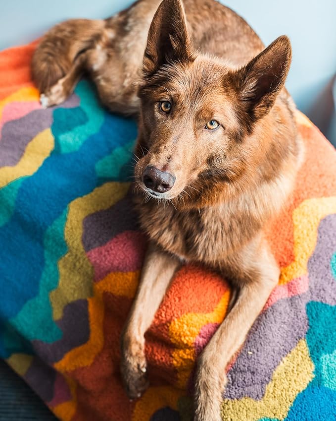 Wilderdog Sherpa Fleece Waterproof Dog Blanket - 60" x 90" - Canyon