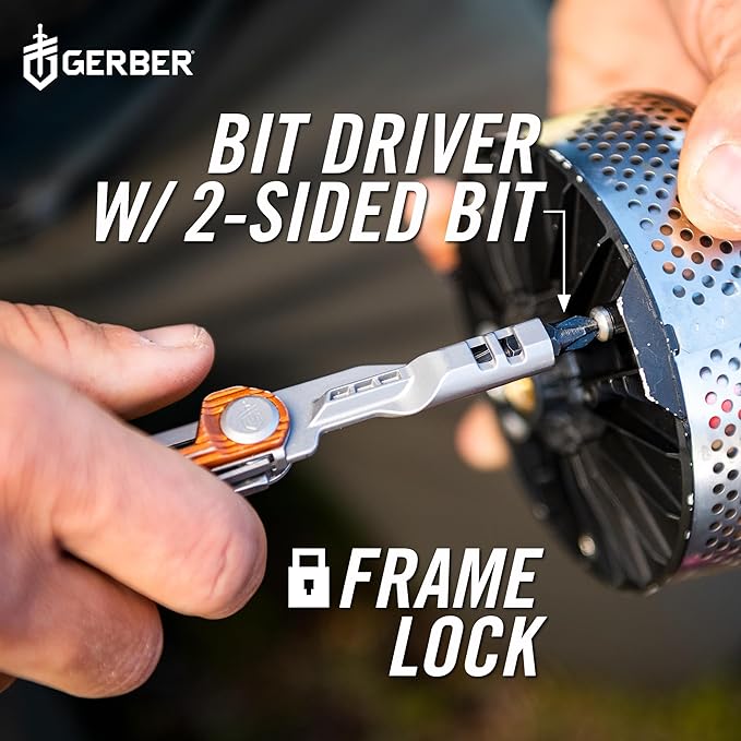 Gerber Gear Armbar Slim Drive Pocket Knife EDC Multitool with Screwdriver, Bottle Opener, Burnt Orange