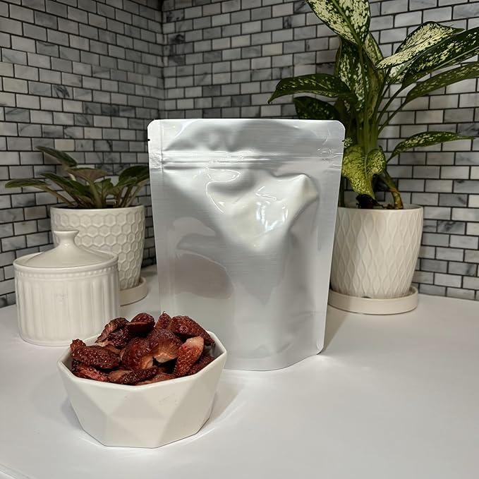 7 Mil Zip Top Mylar Bags Stand Up Gusseted Pouch in Multiple Sizes (100, 1 PINT 6 x 8)