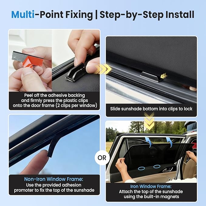 KUST Car Window Shades for 2017-2025 2026 Mazda CX-5 Accessories, Breathable Mesh Magnetic Window Covers, Rear Back Side Window Sun Shades UV Block Privacy Protection for Baby Camping Napping 2PCS