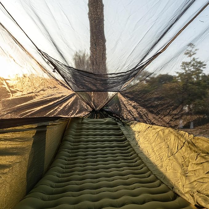 Night Cat Camping Hammock for 1 Person: Portable Hammock with Mosquito Net Lightweight for Backpacking Outdoor