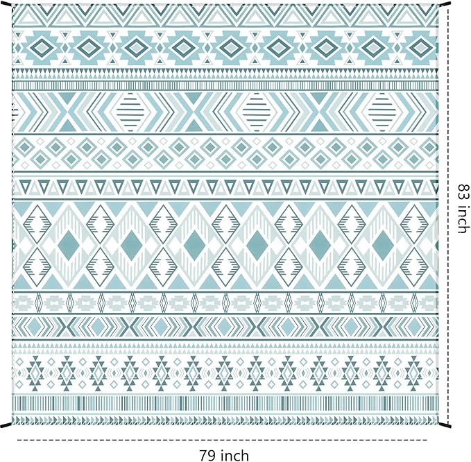 HIHOHO Beach Blanket Waterproof Sandproof Extra Large Beach Mat 79" X 83"/120"x108"for 1-8 Adults Quick Drying Durable Outdoor Picnic Mat for Beach Travel Camping Hiking