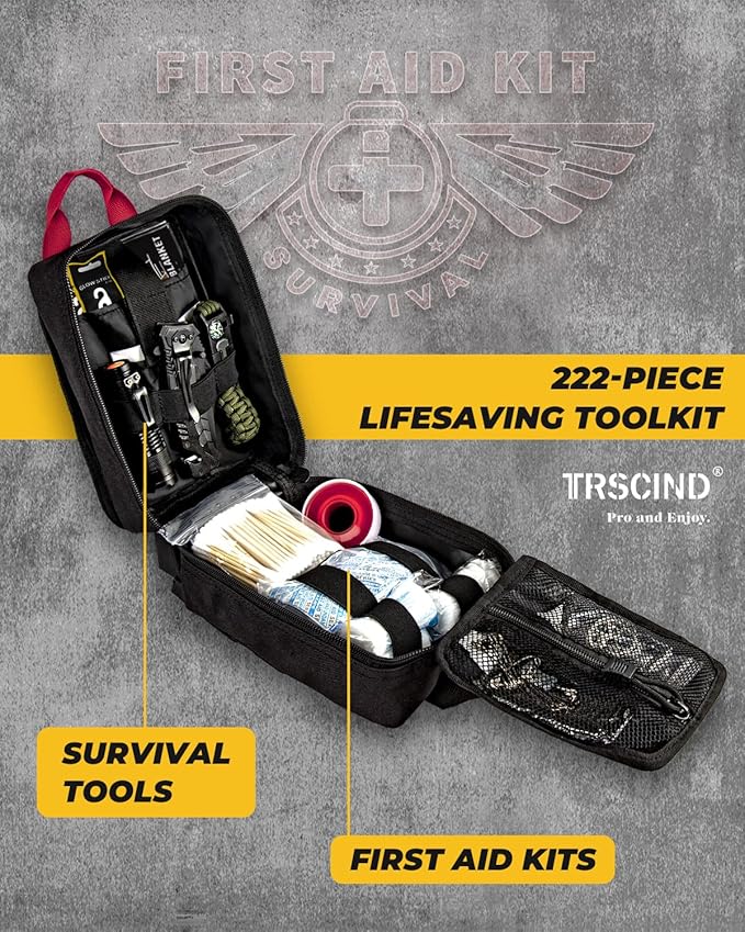 Gifts for Men Dad Husband Him Fathers Day, Survival Kit, Emergency Survival Gear and Equipment 14 in 1, Anniversary Birthday Gifts for Him Boyfriend, Hunting Fishing Camping Accessories, Cool Gadget