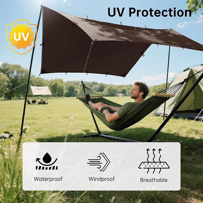 Free Soldier Waterproof Portable Tarp Multifunctional Outdoor Camping Traveling Awning Backpacking Tarp shelter Rain Tarp