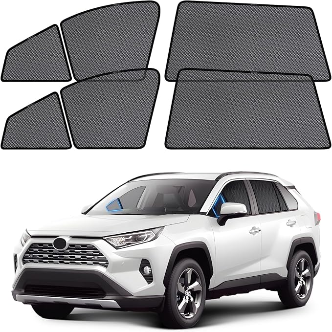 ZATOOTO Car Window Shades for Toyota RAV4 2019-2024, Car Window Cover Baby Sun Shades Sun Blocker Car Side Window Screens for Camping| UV Protection, Privacy, Ventilation, and Bug-Free Design