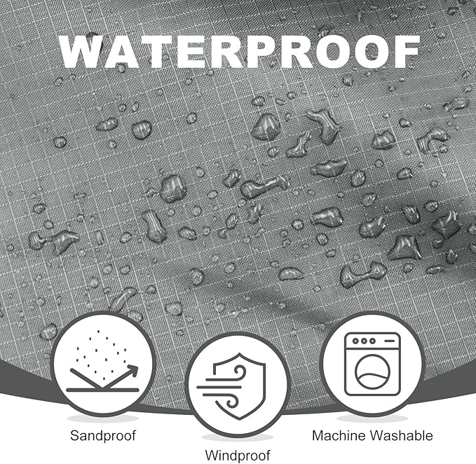 Fleece Waterproof Outdoor Blanket - Windproof Stadium Blanket for Camping, Picnics, and Sports Stay Dry and Comfortable 80"x 58"(Hoodeed, Gray)