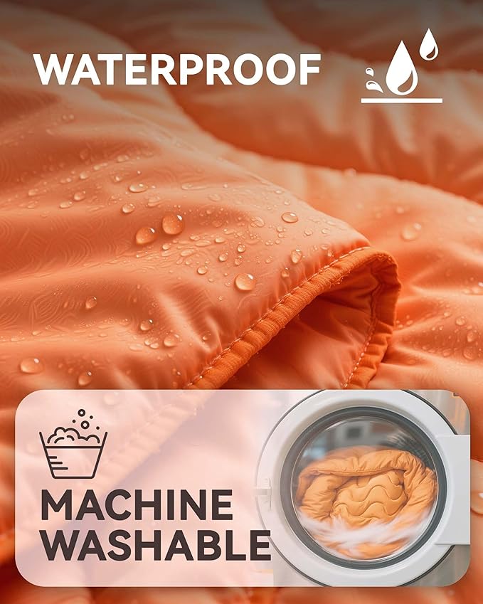 Camping Blanket Ultralight, 3 Season Waterproof & Windproof, Packable Outdoor Blanket for Camping, Hiking, Backpacking, Hammock,Stadium, Picnics（Orange）