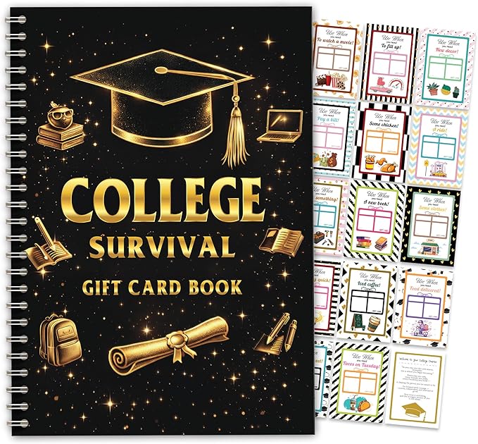 College survival gift card book - Graduation College Gift Card Book 2026 open when envelopes fo Graduation college student – Graduation Gifts for High School Survival Gifts Card Booklet Holder Book