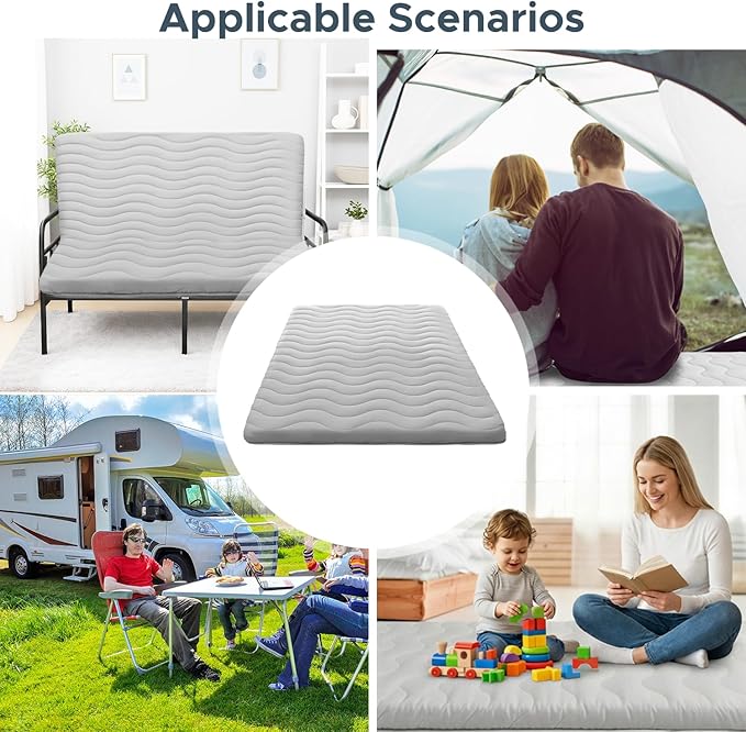 Japanese Futon Floor Mattress, 100% High Density Comfortable Foam, 3.5" Thicken Foldable Mattress Tatami Mat Sleeping Pad, Ideal for Comfort and Support, Kids Floor Lounger Pillow Bed Sofa (Full）