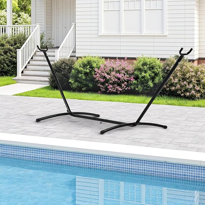 Hammock Stand Portable Heavy Duty Hammock Stand Portable Steel Stand Only for Outdoor Patio or Indoor with Carrying Case (No Hammock)