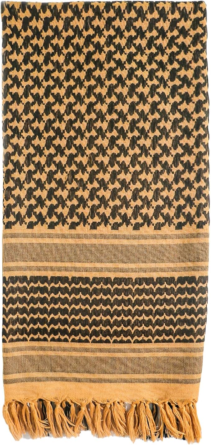 Ever Fairy Military Shemagh Tactical Desert Scarf Cotton Arab Keffiyeh Tactical Scarf Head Neck Face Wrap for Men Women