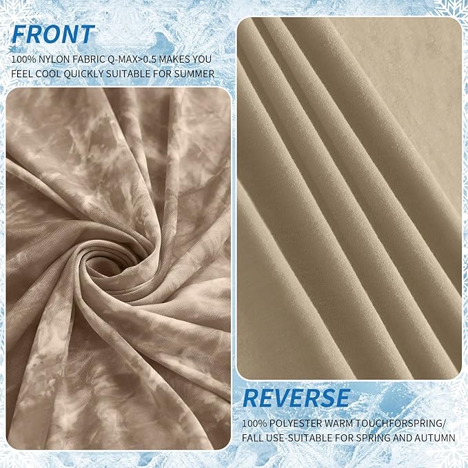Guohaoi Cooling Blanket (90"x90"Queen Size) for Hot Sleepers and Night Sweats,Decortive Tie Dye,Arc-Chill Q-Max >0.5 Cool Fiber,Ultra Cold Breathable,Comfortable,Keep Cool,Hypo-Allergenic,All-Season