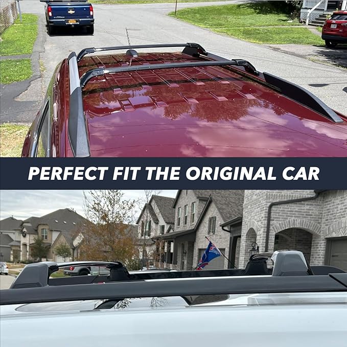 220lbs Roof Rack Cross Bars for 2017-2023 GMC Acadia, Aluminum Crossbar Luggage Rack for Rooftop Cargo Carrier Bag Kayak Canoe Bike Snowboard Skiboard