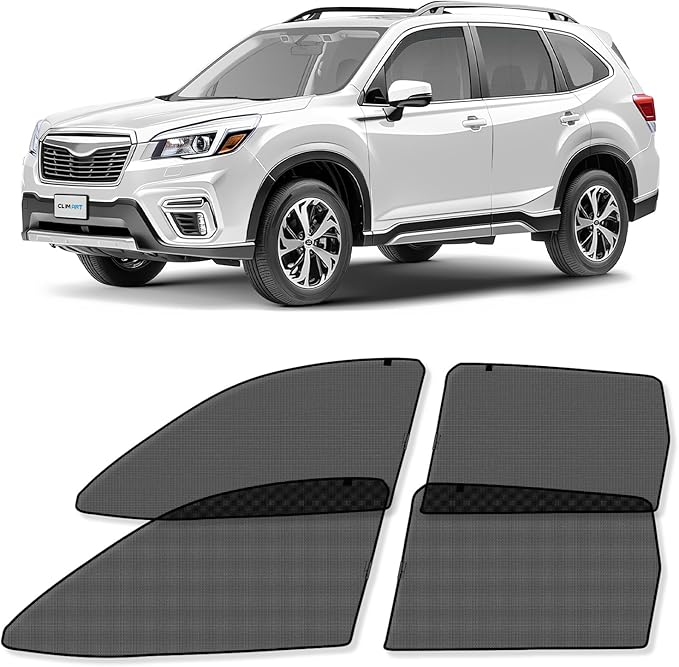 CLIM ART Magnetic Car Window Shades for Subaru Forester 2019-2024 – Custom-Fit Sun Blocker Curtains, Side Window Covers, Essential Car Accessories for Camping, Baby, and Privacy Protection - MS0162