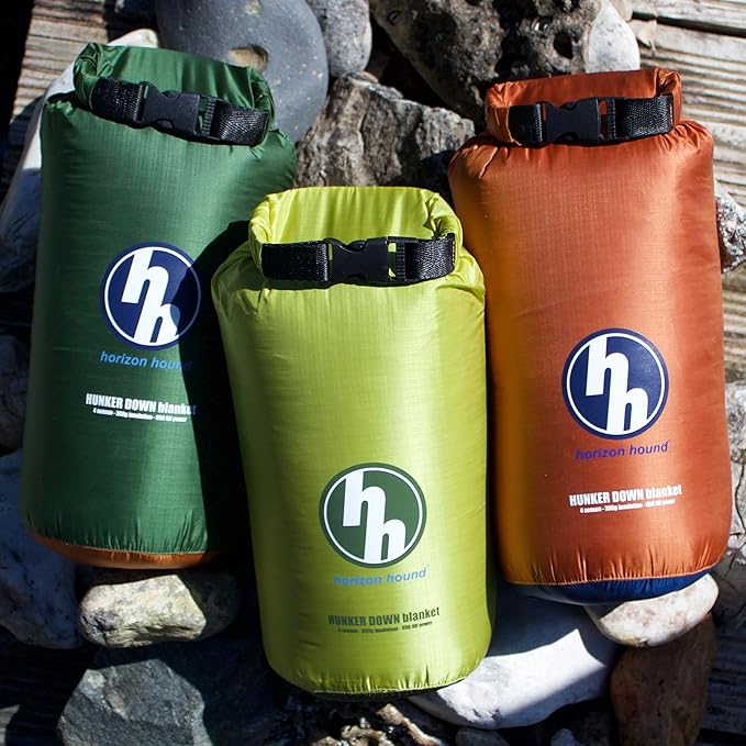 Horizon Hound Puffy Down Camping Blanket - Outdoor Travel Quilt | Sustainable, Insulated, Lightweight & Warm Gear for Sleep, Camping, Stadium, Hiking & Festivals | Water Resistant, Packable & Compact