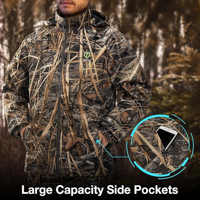 TIDEWE Rain Suit, Waterproof Breathable Lightweight 2 Pieces Rainwear
