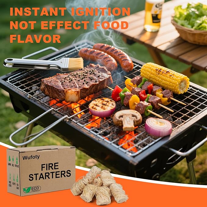 1.8 Lbs Fire Starter - Fire Starters for Campfires, BBQ, Fire Pit, Chimney, Smoker, Pizza Oven, Wood Stove, Charcoal Starter, Fire Starters for Grill, Firestarter