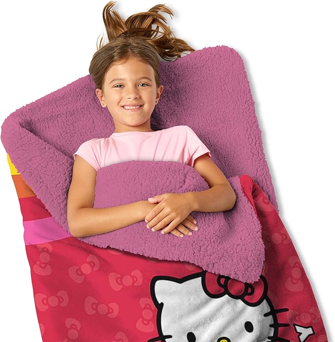 Silk Touch Sherpa Slumber Bag for Boys and Girls, Sleeping Bag with Zipper, 27 x 56 inches