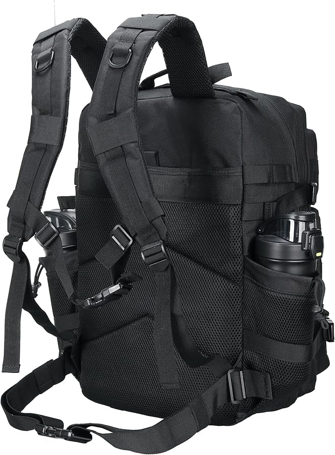 Lovelinks21 45L Tactical Assault Backpack 3 day assault pack with Molle Waterproof backpack Rucksack for Tactical Backpacks (Black)