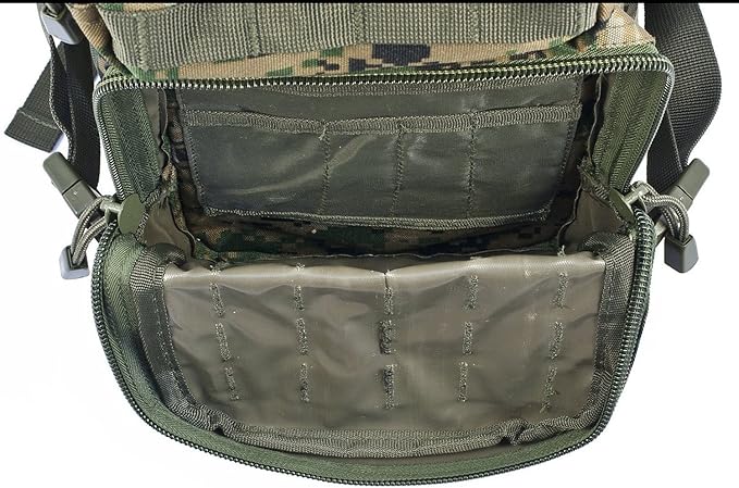 Mil-Tec Unisex Assault Pack - Rugged Durable Lightweight Ergonomic Versatile Tactical Outdoor Camping Hiking Backpack with Adjustable Padded Shoulder Straps & MOLLE Loops, Digital Woodland Camo, 20L