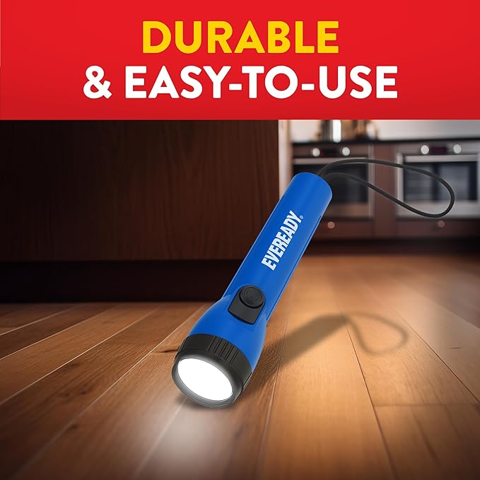 Eveready LED Flashlight Bright Reliable Flashlights for General Purpose, Great for Camping, Car, Emergency Storm Power Outage Handheld Flashlight (Batteries Included)