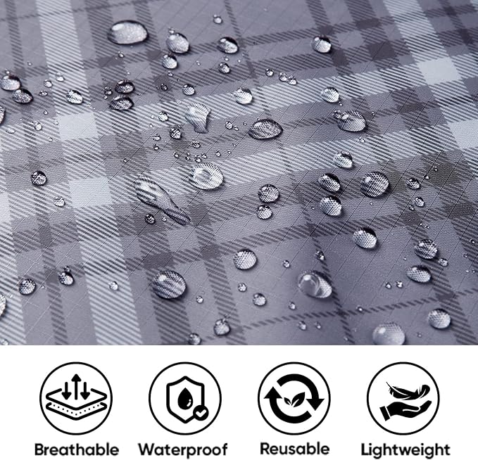 PTEROMY 3-in-1 Hooded Rain Poncho for Adult with Pocket, Waterproof Lightweight Unisex Raincoat for Hiking Camping Emergency