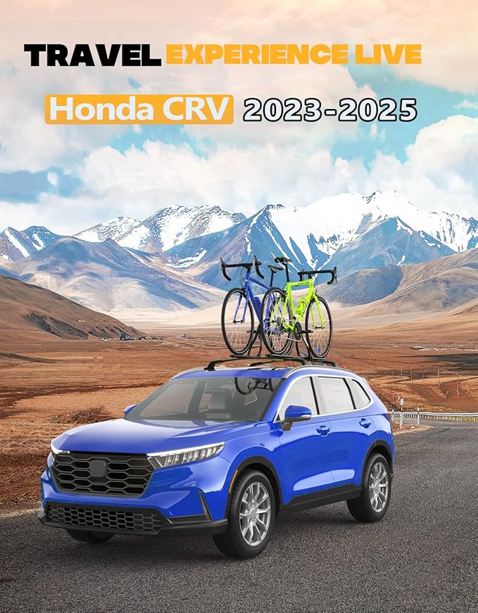 Tuyoung 300lbs All Aluminum Roof Rack Cross Bars Fit for 2023-2026 Honda CRV CR-V & CRV Sport Hybrid, Lockable Heavy Duty Crossbar Roof Rail Rooftop Skiboard Canoe Kayak Bike Cargo Luggage