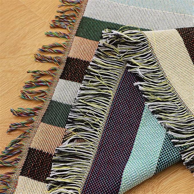 Lqprom Southwest Throw Blankets Aztec Southwestern Throws Cover Boho Native American Blankets for Gift Sofa Table Bed Living Room Decor Outdoor Camping Picnic Tent Beach Car Traveling 63"x87"