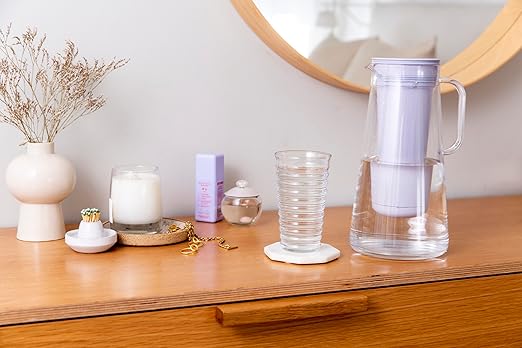 LifeStraw Home – Water Filter Pitcher, 7-Cup, Wisteria, BPA Free Designed for Everyday Protection Against Bacteria, parasites, microplastics, Lead, Mercury, PFAS, and a Variety of Chemicals