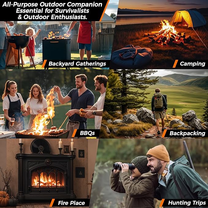 MAQIHAN Fire Starter - 25PACK Fire Plugs Fire Starter Survival Tool, Fire Starters for Campfires, Fire Starter Kit, Fire Starters for Survival, Fire Starter Sticks for BBQ Fireplace Camping