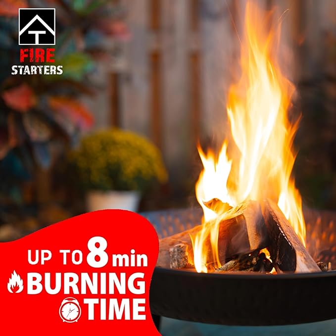 Instant Fire Starter Lighters Multipack - 100 Odourless Firelighters Sachets in Tube Storage Box. Fire Lighters for Wood Burners, Fire Logs, Charcoal BBQ. Waterproof Firelighters for Open Fires