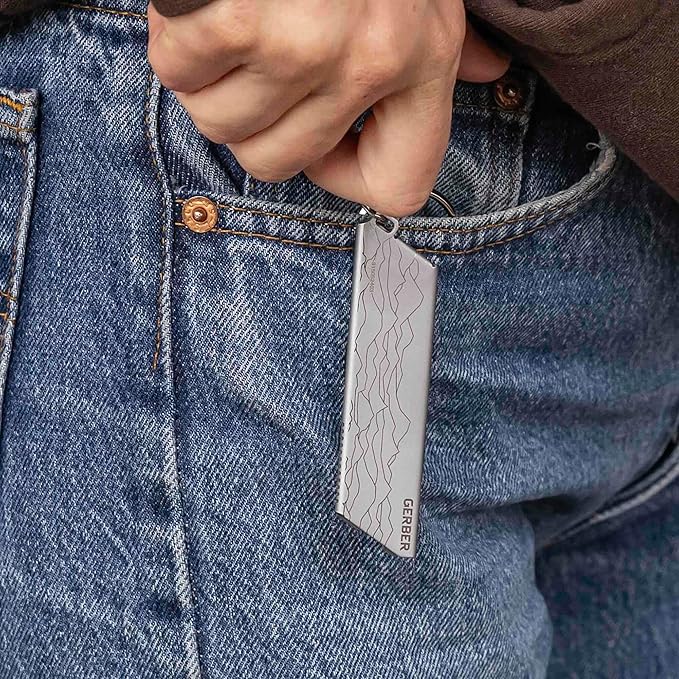 Gerber Gear EAB Utility Knife, Clips to Pocket or Keychain with Replaceable Razor Blade for Everyday Carry, EDC Gear with Box Cutter Retractable, Mini Black