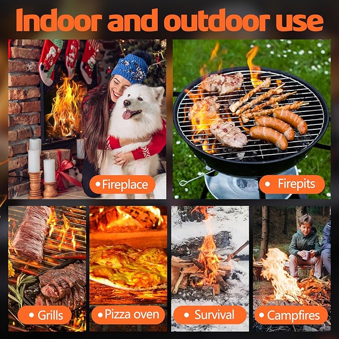 150 PCS Fire Starters for Campfires Grill BBQ Camping Fireplace Fire Pit, Quick Light Wood Charcoal Fire Starter, Waterproof-Natural Fire Starters Camping fire Starter Charcoal Starters