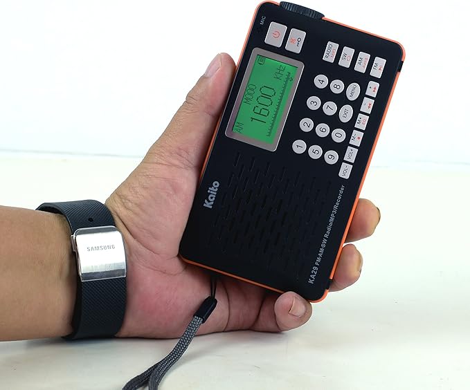Kaito KA29 All in one World Receiver, with Recorder, AM FM SW Radio and MP3 Player(Black)