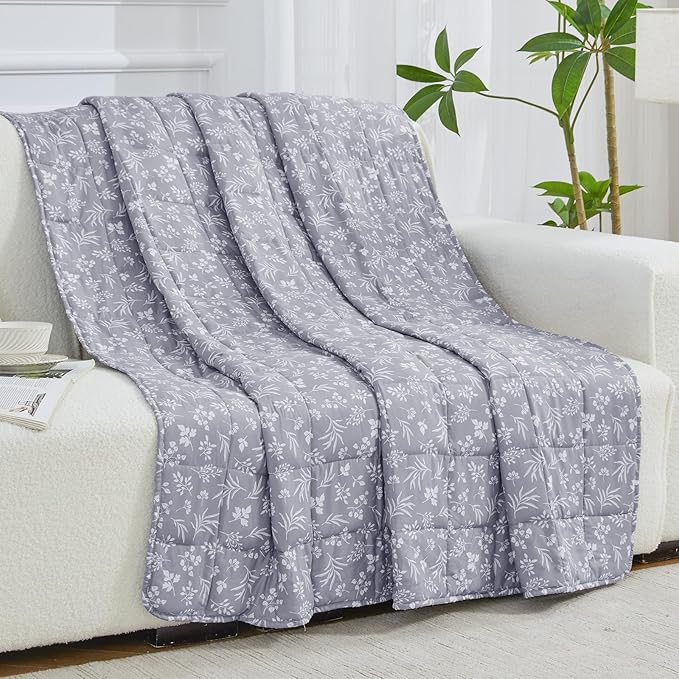 yescool King Size Weighted Blanket for Adults (20 lbs, 80” x 87”, Dove Grey) Cooling Heavy Blanket for Sleeping Perfect for 190-210 lbs, Breathable Blanket for Adults & Couple All Season