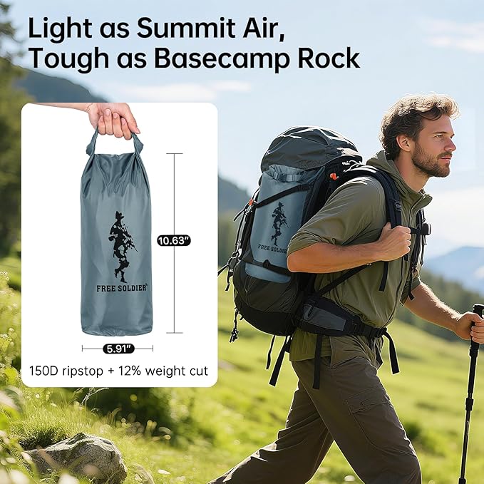 Free Soldier Waterproof Portable Tarp Multifunctional Outdoor Camping Traveling Awning Backpacking Tarp shelter Rain Tarp