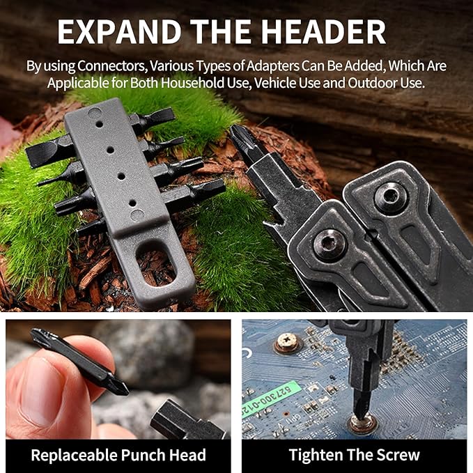 27-in-1Multitool Pliers with Scissors, Rope Cutters,Saw, Screwdrivers,Can Opener,File,Carrying Pouch,Stainless Steel Pocket Multi-Tool Ideal for Camping Survival and Gift,Black