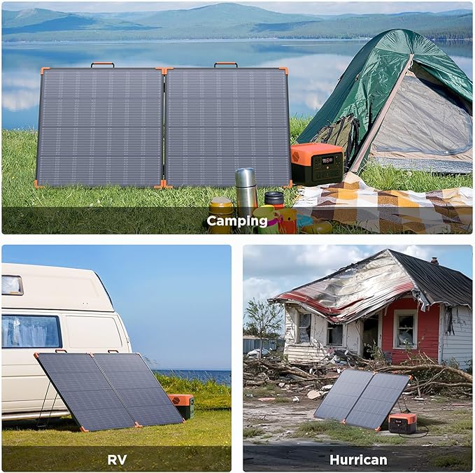 ZOUPW 180W Portable Solar Panel N-Type 16BB,25% High Efficiency Foldable Solar Charger for Jackery 1000V2/Ecoflow Delta/Bluetti/Anker Solix,12.3 LBS IP68 Waterproof for RV Camping Off-Grid