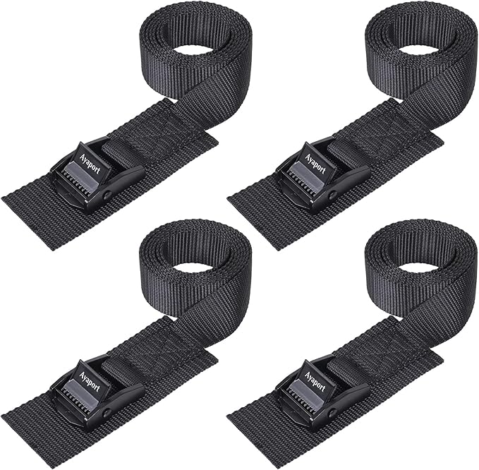 Ayaport Adjustable Cam Buckle Lashing Straps 2ft 4pack Tie Down Straps
